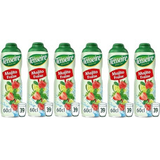 Teisseire Sirup Geschmack Mojito Erdbeere für Cocktail und Cocktail ohne Alkohol, Erfrischungsgetränk, natürliche Aromen, Kanister 6 x 60 cl