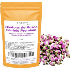 1 kg aukščiausios kokybės maistinių augalų rožių pumpurų - džiovintų Atlaso rožių žiedlapių užpilas - saldus ir gėlių skonis bei aromatas - 100 % natūralus, grynas ir be priedų | TazarinLtd