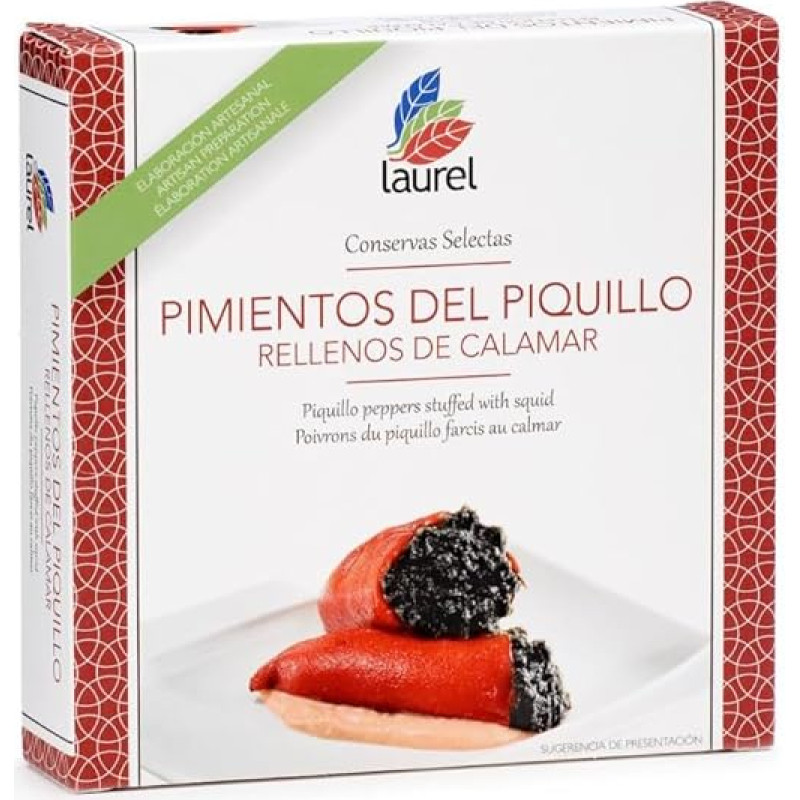 Laurel Piquillo Peppers Filled with Calamari Tin 280 g | Aromas of Asturias