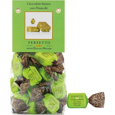 Antica Torroneria Piemontese Perfetto Praline Cioccolato Bianco with Pistacchi (White Chocolate with Pistachios) 150 g in Bag