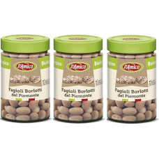 D'Amico Fagioli Borlotti del Piemonte Ekologiškos Pjemonto Borlotti pupelės, virtos pupelės iš Italijos, 310 g, 3 vnt.