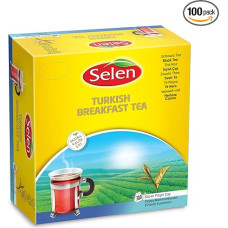 SELEN Turkish Breakfast Tea 100 Individually Envelopes Tea Bags