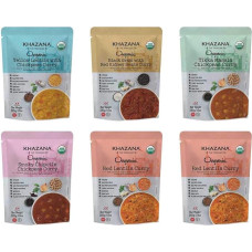 Khazana indian entrée Gourmet - (voll gekocht und ready-to-eat Mahlzeiten / Snacks / Abendessen für einen leckeren Bissen der indischen Küche Essen) (VARIETY PACK All 5 Flavors)