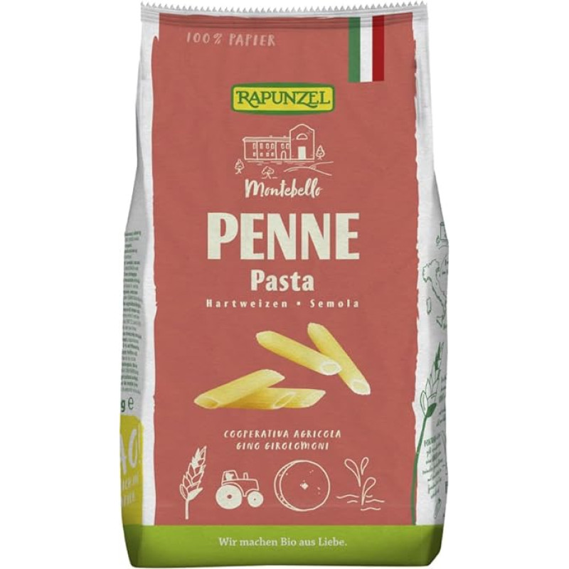 Rapunzel Bio Penne Semola (2 x 500 g)