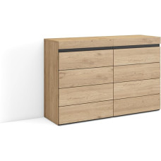 Skraut Home Chest of Drawers with Drawers Storage Cabinet 114 x 75 x 35 cm For Bedroom, Room, Sideboard, Cupboard, Modern Style, Oak