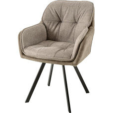 riess-ambiente.de Mr. Lounger Swivel Design Chair Vintage Taupe Mikropluošto porankiai