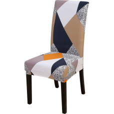 Lalluxy Stretchy Parson Chair Slipcovers for Dining Room Chair Seat Covers Chair Protectors for Party Pet Protection Universal Fit Soft Polyester (Set of 4 Pieces Orange Cube)