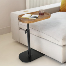 GENDLTHIJ C-förmiger Beistelltisch für Couch, C-Tisch-Beistelltisch mit verstellbarer Höhe, um 360° drehbarer Couchtisch für Wohnzimmer, Nachttisch, Couchtisch, Schlafzimmer, Arbeitszimmer und kleine