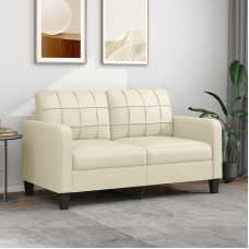 LAPOOH 2 vietų sofa Kreminė 140 cm dirbtinės odos sofa Svetainė Jaunimo sofa Atsipalaiduoti sofos ir sofos Miegamojo sofa Jaunimo vaikų kambarys