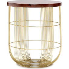 Finch Maxwell mažas apvalus šoninis staliukas svetainei ar miegamajam Visiškai surinktas kietmedžio stalviršis