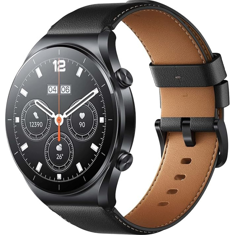 Xiaomi Watch S1 Smartwatch Stainless Steel & Sapphire Glass (1.43 Inch AMOLED HD; 117 Training Modes; Monitoring SpO2, Heart Rate & Sleep; Bluetooth; NFC; GPS, 5ATM, Up to 12 Days Battery, Alexa) Black