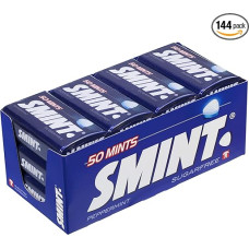 SMINT Mints Peppermint | 12 Metal Tins with Peppermint Pastilles | Sugar Free Dental Care