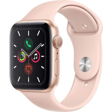 Apple Watch Series 5 (GPS, 44MM) Aluminiumgehäuse mit Gold Sandrosa Sportarmband (Generalüberholt)