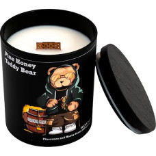 Scented Candle Cones and Honey, Strong Fragrance, Soy Wax Candle, Candle with Crackling Wooden Wick, German Brand, 200 g, Burn Time up to 60 Hours, Elena Days