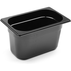 Hendi GN 1/4 maitinimo konteineris iš juodo polikarbonato 265x162x150mm 4L 862612