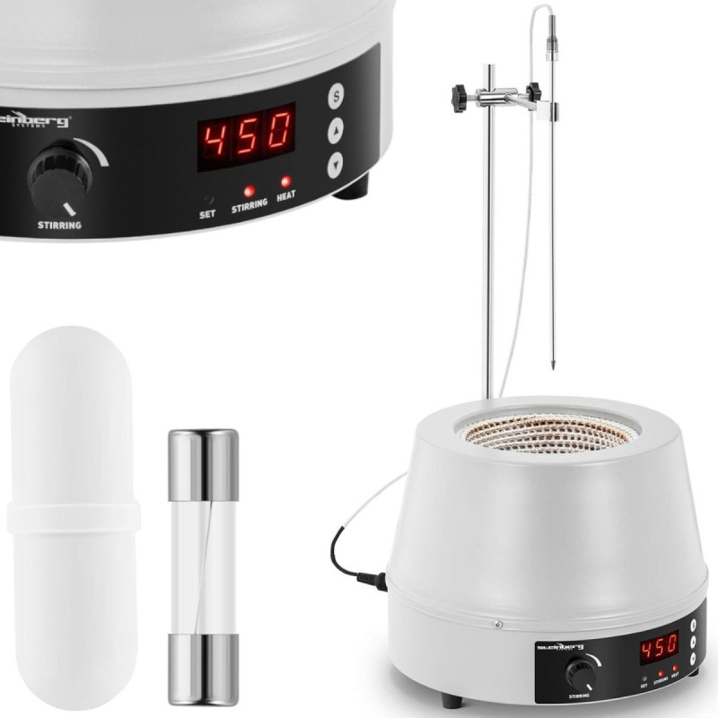 Steinberg Systems Laboratorinis kaitinimo gaubtas su magnetine maišykle + stovas 1600 aps/min 450 laipsnių C