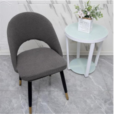 Gebogener Esszimmerstuhl Bezug Abnehmbar 6/4/2er Set, Stretch Esszimmerstühle Bezug mit Gebogener Hohlrückenlehne, Stuhlhussen Stuhlbezüge Büro Stuhlbezug Sessel Schonbezug,K,6PCS