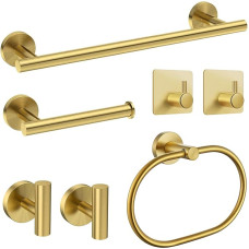 Rankšluosčių džiovintuvas 7 dalių vonios kambario rankšluosčių džiovintuvas Gold