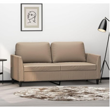 359337 2-vietė sofa Cappuccino Brown 140 cm, Dirbtinė oda, Sofos ir kušetės, Sofa svetainė, Sofa paauglių kambariui, Sofa poilsiui, Sofa miegamajam, Miegamojo sofa, Minkšta sofa