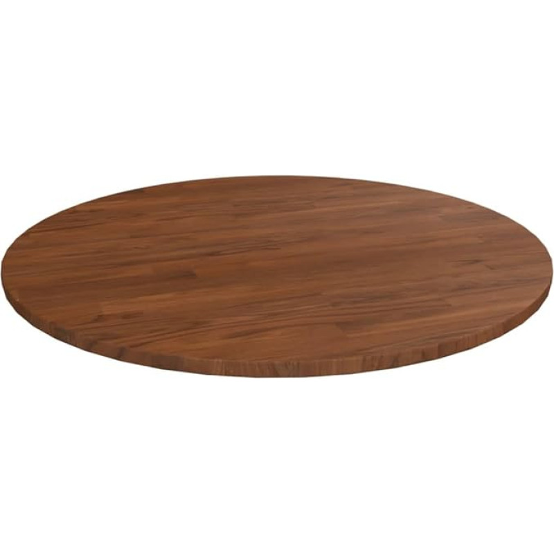 Apvalus stalviršis, Skersmuo 80 x 1,5 cm, Kavos staliukas, Valgomasis stalas, Medinis stalviršis, Kietas daugiasluoksnis stalviršis, Virtuvės stalviršis, Medinis stalviršis, Apvalus stalviršis, Stalviršis, Ąžuolas, Tamsiai ruda, Apdorota ąžuolo mediena