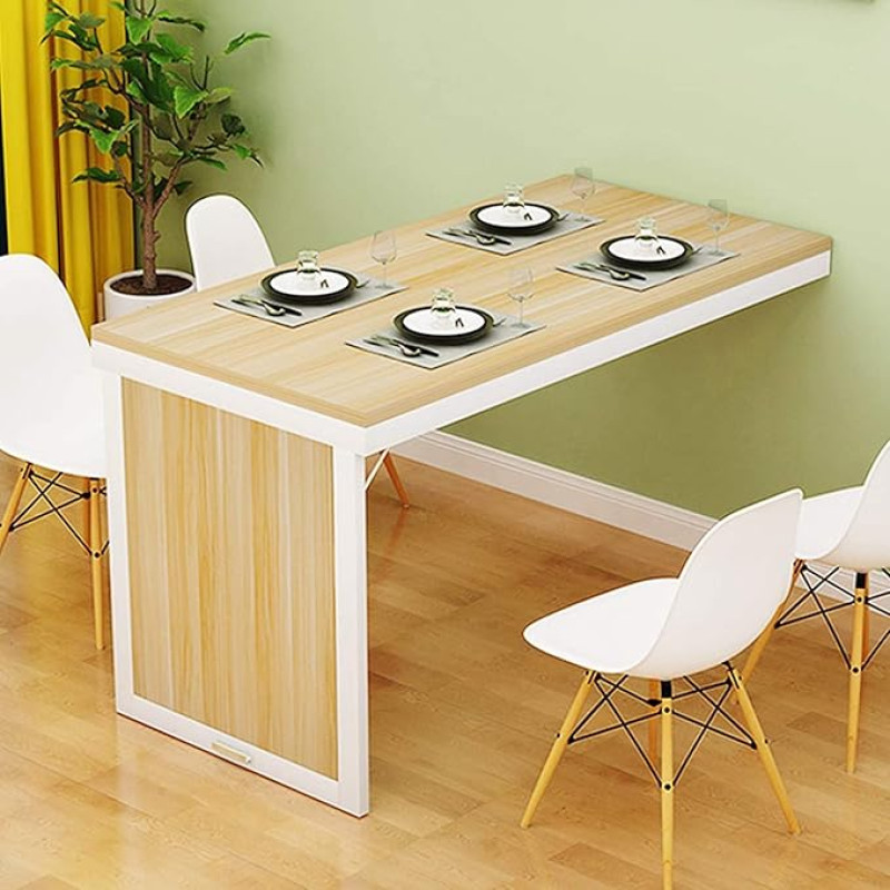 Wandklapptisch, klaipėdietiška lazdų lentyna, daugiafunkcinė klaipėdietiška lazdų lentyna (Teakweiß)