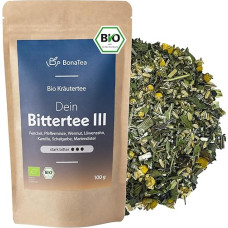 Organic Bitter Tea with Dandelion, Wormwood, Milk Thistle and Other Delicious Bitter Herbs - Bitter Substance Herbal Tea 100g Intensity: Strong