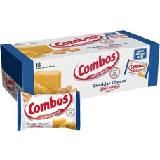 COMBOS Čederio sūrio krekeriai, kepti užkandžiai, 1,7 uncijos (48 ml) (18 vnt.)