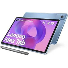 Lenovo Idea Tab planšetinis kompiuteris | 11 colių 2.5K 16:10 LCD ekranas | MediaTek Dimensity 6300 | 8GB RAM | 128GB atminties | Android 15 | Poliarinė mėlyna | Pridedamas Tab Pen