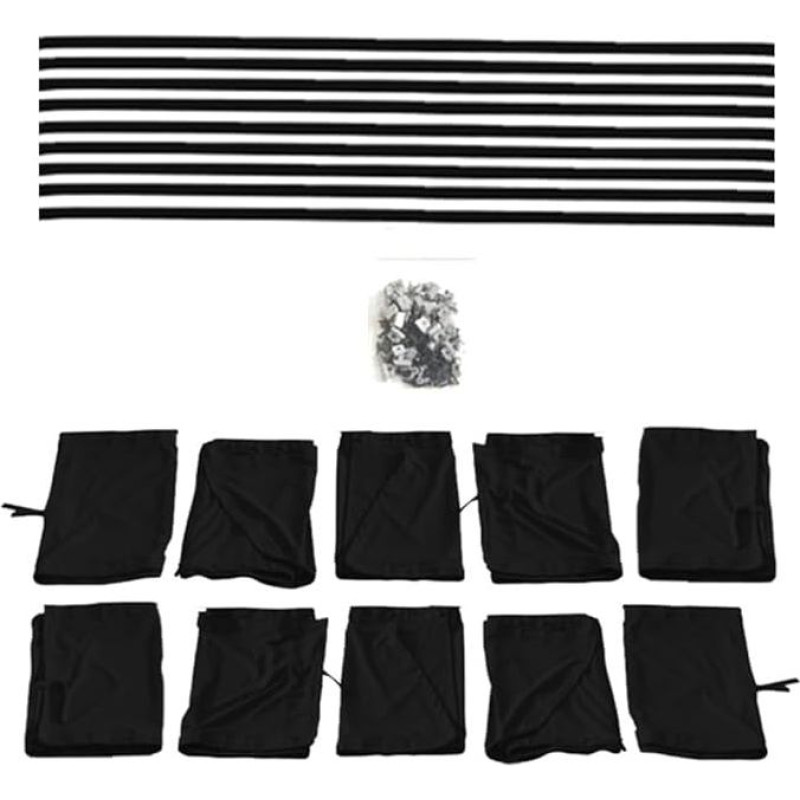 BREMER SITZBEZÜGE Dimensijos Užuolaidos apsauga nuo saulės, suderinama su VW T5 T6 T6.1 Transporter Caravelle Long Wheelbase with Tailgate in Black Camping Accessories Motorhome Accessories Camper Curtains 718
