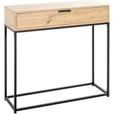 HAKU Möbel Console Oak Black Metal Chipboard Dimensions W 80 cm x H 77 cm x D 28 cm Style: Modern