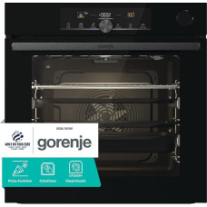 Gorenje OptiBake Advanced BSA 6747 A04BGWI Built-in Oven / Wifi Connected / 77 L / Hot Air / CataClean / AutoBake / Touch Operation / Telescopic Drawers / SteamAssist / PizzaMode 300 °C / Black
