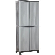 vidaXL Plastikinė buitinė spintelė Sodo spintelė Balkono spintelė Valymo reikmenų spintelė Šoninė spintelė Dirbtuvių spintelė 68 x 39 x 171,5 cm