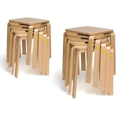 Erzi Stool 45 Made of Moulded Wood Set of 10 Stool Gymnastics