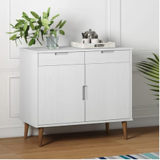 prissent Svetainės spintelė, 90 x 40 x 80 cm, bufetas, svetainė, balta, virtuvės spintelė, taupanti vietą, universali spintelė, vonios kambario spintelė