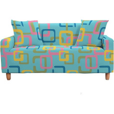 Mateju Spausdintas sofos užvalkalas, sofos užvalkalas, 1/2/3/4 sėdimų vietų elastingas tempiamas sofos užvalkalas, neslystantis universalus sofos baldų apsaugos užvalkalas, apsauginis užvalkalas, sofos užvalkalas (šviesiai mėlynas, 4 sėdimų vietų 235-300 