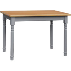koma Grey Dining Table Kitchen Table Solid Pine Wood Country House Style (60 x 90 cm)