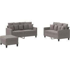 Taupe 2 sėdimų vietų sofa su kojūgaliais | Audinys (100% poliesteris), metalas, tekstilenas, fanera | Patogus poilsis namuose Model3201663