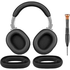 SOULWIT Ear Pads + Headband + Silicone Ear Pad Cover Replacement Kit for ATH M50, M50X, M50XWH, M50XBT, M50XBT2, M50S/LE, Replacement Headband Pad & Headband Repair Part