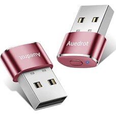 AUEDROT Mouse Jiggler Non-Detectable USB Mouse Mover with Switch Button, Metal Mouse Mover Automatic Mouse Jiggler with 2 Jiggler Modes, Plug & Play, Keeps Computer/Laptop Wake, Rose Gold, 2 Pieces