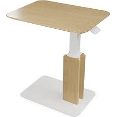 ETHU Reguliuojamo aukščio šoninis staliukas, 38-57 cm, dujinis pakėlimo mechanizmas, 15 kg keliamoji galia, 48 x 36 cm, nedidelis staliukas tatami, svetainei ir naktiniam staliukui, ąžuolas