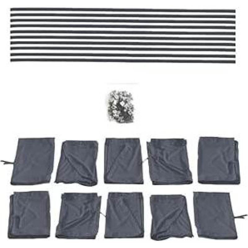BREMER SITZBEZÜGE Dimensijų užuolaidos apsauga nuo saulės, suderinama su VW T4 Transporter Caravelle Long Wheelbase with Tailgate or Double Doors in Grey Camping Accessories Motorhome Accessories Camper