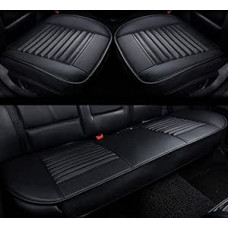 Automobilio sėdynės pagalvėlė Universalūs sėdynių užvalkalai - Bambuko anglis PU oda - [be atlošo] 2+1 priekinių ir galinių sėdynių užvalkalai