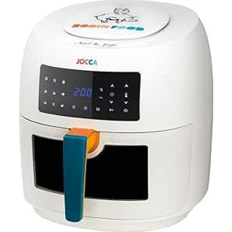 JOCCA - Karšto oro keptuvė 7L Karšto oro keptuvė be aliejaus Oro keptuvė Oro keptuvė Oro keptuvė (balta)