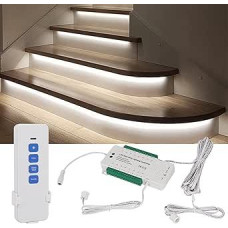 LED Stair Lighting with Motion Sensor, Stair Sensor Light, Complete Set, 16 Steps (White Light 4000 K)