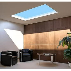 Smart LED Ceiling Light Blue Sky - Artificial Indoor Ceiling Light with Natural Light Effect, Recessed Lights in Homes and Hotel Apartments (60 x 60 x 21 cm)