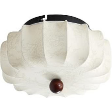 Apvalus žibintas lubų šviesos baltas Wabi-Sabi, Φ30 audiniai Lampshade lubų lempa Flushmount, smėlio spalvos Boho spausdinta asamblėja Gyvenamasis kambarys lempa šilta šviesa, lempa lubos miegamajame, virtuvės lempa