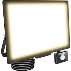 RIGIDON LED prožektorius su judesio jutikliu 150 W 15000 LM lauko prožektorius su judesio jutikliu 3000 K šiltos baltos spalvos vandeniui atsparus lauko prožektorius, skirtas sodui, garažui, kiemui, sporto aikštynui, kiemui