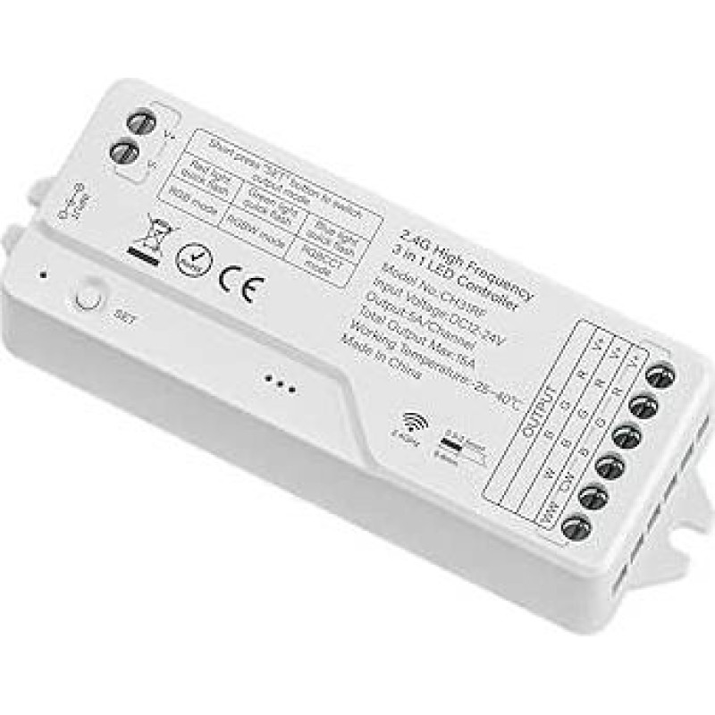 BTF-LIGHTING CH31RF 2,4 GHz aukšto dažnio 3-in-1 LED valdiklis, palaikantis RF nuotolinio valdymo pultą, 