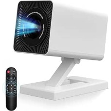 Mini Projector with WiFi 6 and Bluetooth, 4K and 1080p Support, Mini Projector with Automatic Keystone Correction, Portable Film Projector for Laptop and Smartphone