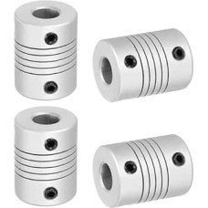 sourcing map Flexible Kupplungen, 8 mm bis 8 mm, Gelenkverbinder aus Aluminiumlegierung, flexible Wellenkupplungen, Motorkupplung für 3D-Drucker, CNC-Maschine, Motorführung, DIY-Encoder D25 x L 19 mm